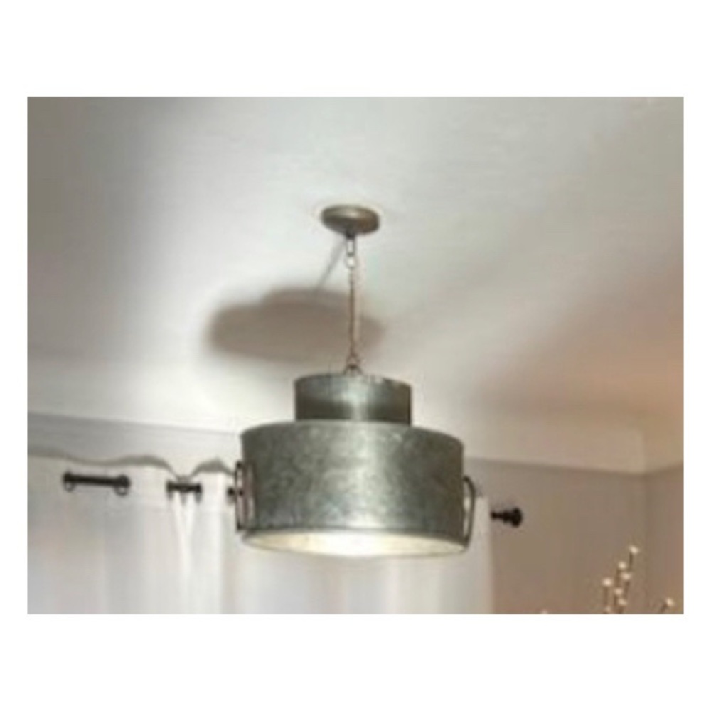 Galvanized Wash Tub Light Fixture